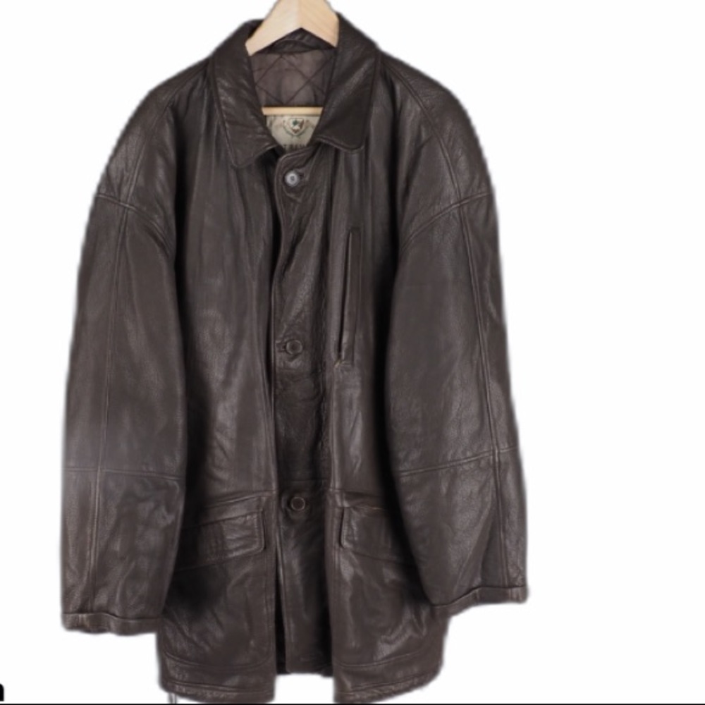 Vintage Striwa Lambskin Leather Coat Size Xl Brown Rare